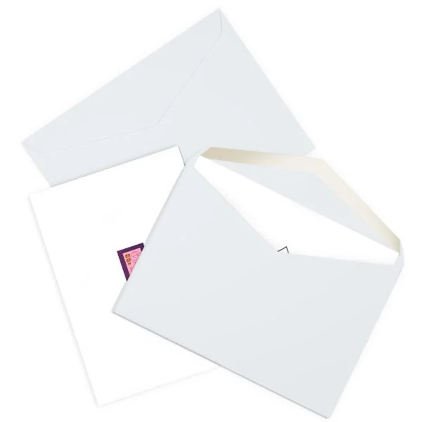 Manyashil Heart Line Wedding Valentine Greeting Cards (5 Pack) - Image 7