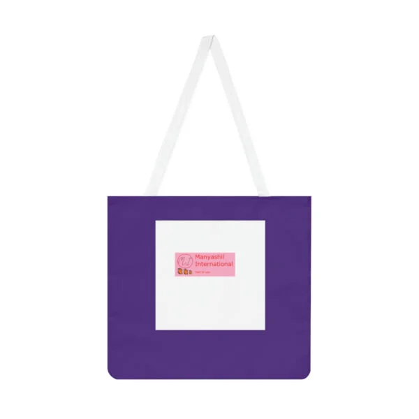 Manyashil Violet White Shoulder Tote Bag - Image 2